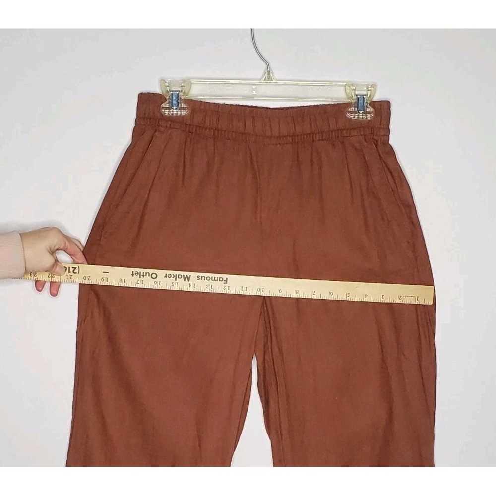 Old Navy High Waisted Linen Blend Wide Leg Pants Women XS Brown Casual Pull-On - Picture 9 of 11
